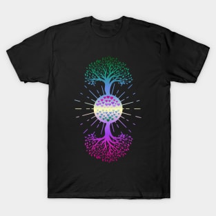 Tree of Life Earth Sun Moon Art T-Shirt